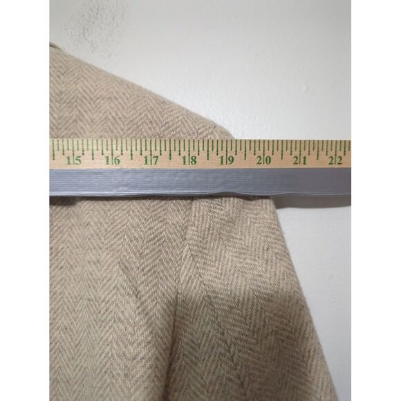 Adams Row Mens Tweed Wool Herringbone Blazer Light Brown USA Made Size 40L - Picture 10 of 12